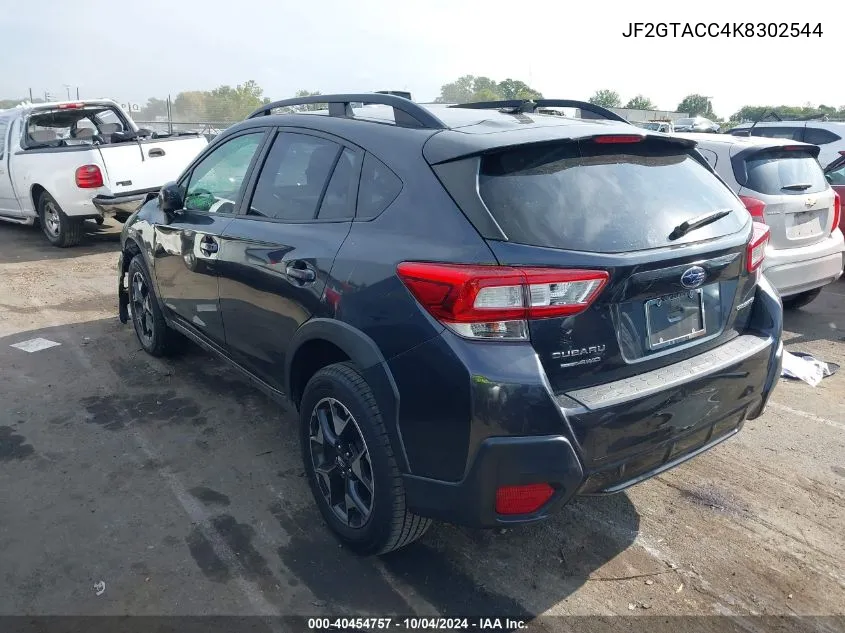 2019 Subaru Crosstrek 2.0I Premium VIN: JF2GTACC4K8302544 Lot: 40454757