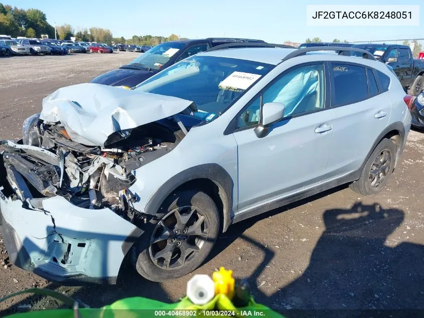 2019 Subaru Crosstrek 2.0I Premium VIN: JF2GTACC6K8248051 Lot: 40468902