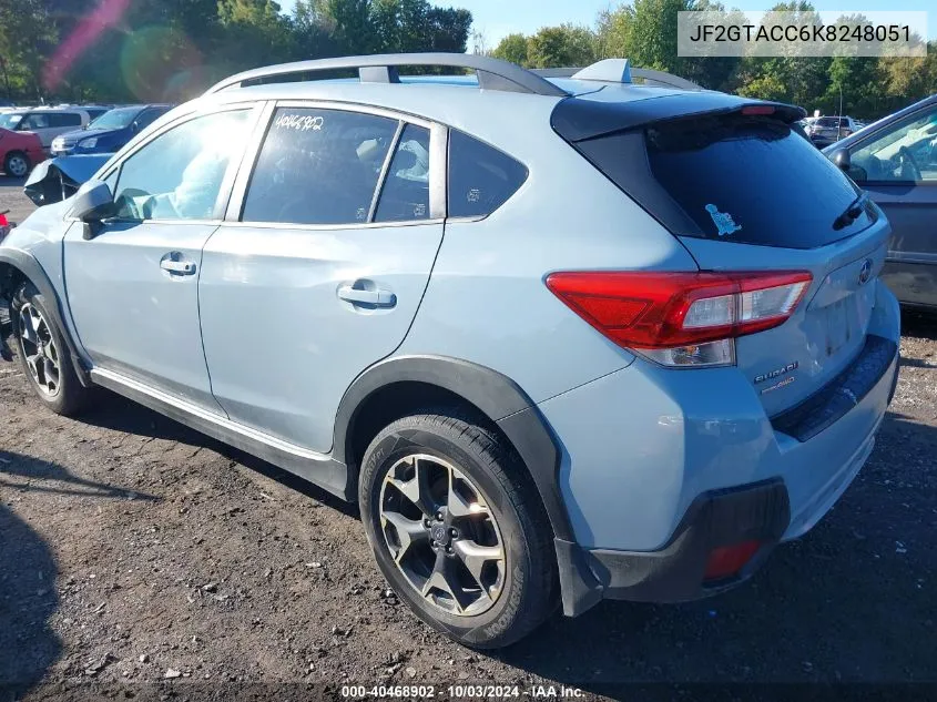 2019 Subaru Crosstrek 2.0I Premium VIN: JF2GTACC6K8248051 Lot: 40468902