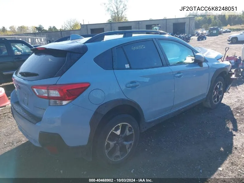 2019 Subaru Crosstrek 2.0I Premium VIN: JF2GTACC6K8248051 Lot: 40468902