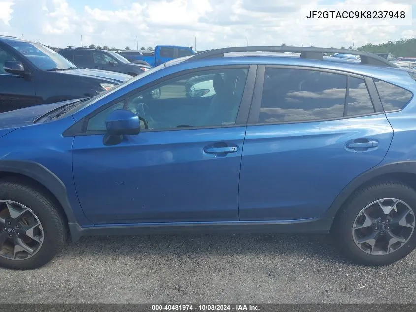 2019 Subaru Crosstrek 2.0I Premium VIN: JF2GTACC9K8237948 Lot: 40481974