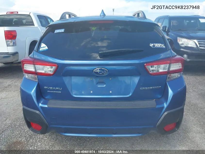 2019 Subaru Crosstrek 2.0I Premium VIN: JF2GTACC9K8237948 Lot: 40481974