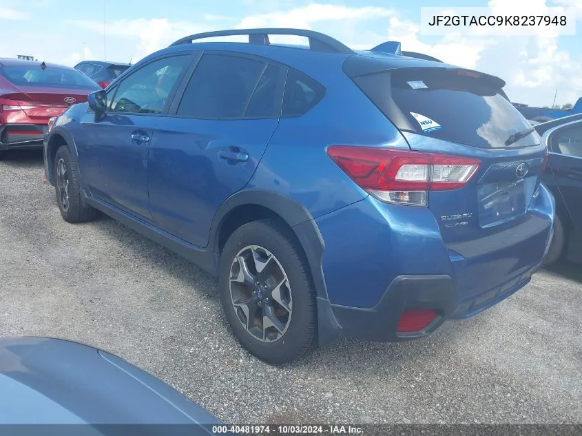 2019 Subaru Crosstrek 2.0I Premium VIN: JF2GTACC9K8237948 Lot: 40481974