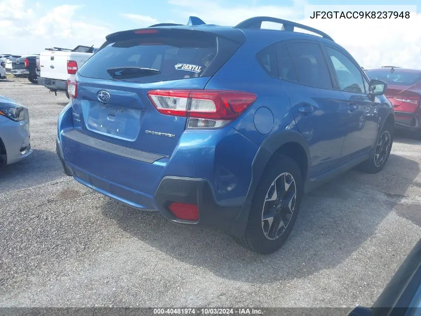 2019 Subaru Crosstrek 2.0I Premium VIN: JF2GTACC9K8237948 Lot: 40481974