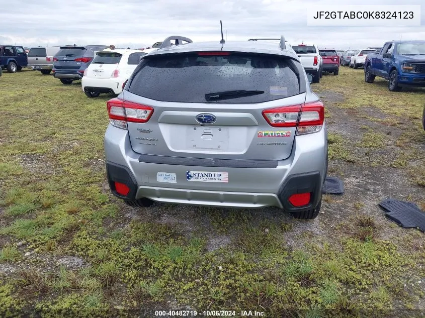 2019 Subaru Crosstrek VIN: JF2GTABC0K8324123 Lot: 40482719