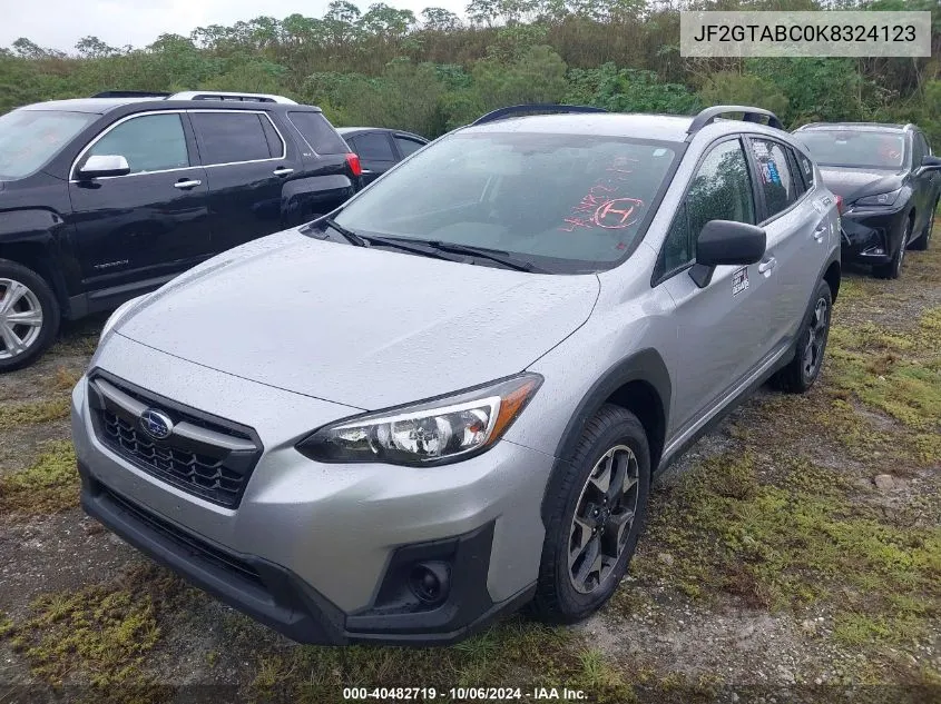 2019 Subaru Crosstrek VIN: JF2GTABC0K8324123 Lot: 40482719