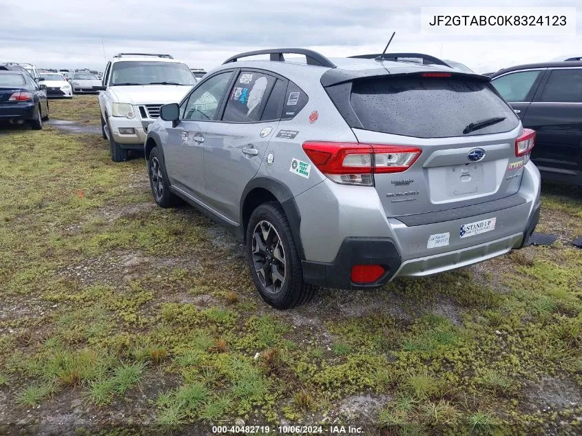 2019 Subaru Crosstrek VIN: JF2GTABC0K8324123 Lot: 40482719