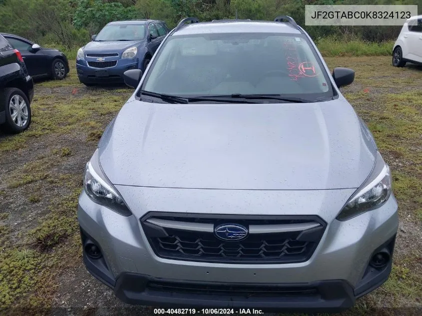 2019 Subaru Crosstrek VIN: JF2GTABC0K8324123 Lot: 40482719