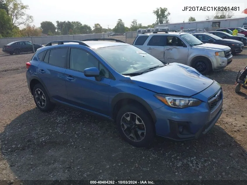 2019 Subaru Crosstrek 2.0I Premium VIN: JF2GTAEC1K8261481 Lot: 40484262