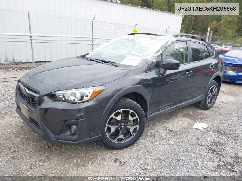 2019 Subaru Crosstrek 2.0I Premium VIN: JF2GTAEC5KH205558 Lot: 40494655