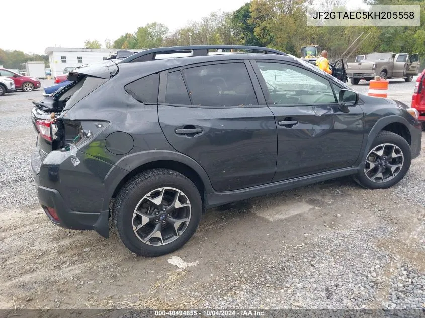 2019 Subaru Crosstrek 2.0I Premium VIN: JF2GTAEC5KH205558 Lot: 40494655