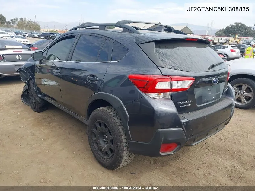 2019 Subaru Crosstrek 2.0I Limited VIN: JF2GTANC5KH308835 Lot: 40518086