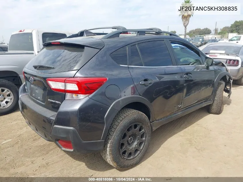 2019 Subaru Crosstrek 2.0I Limited VIN: JF2GTANC5KH308835 Lot: 40518086