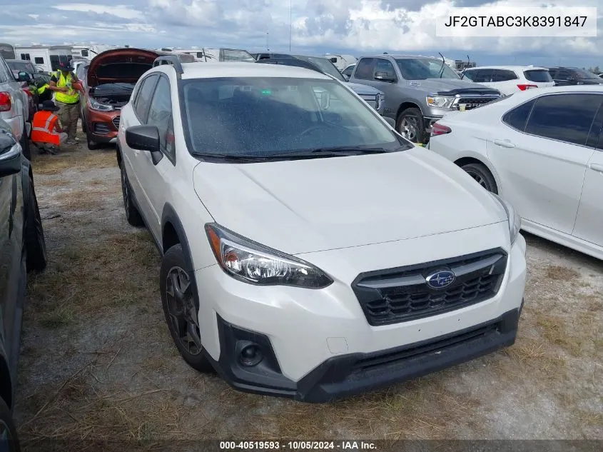 2019 Subaru Crosstrek VIN: JF2GTABC3K8391847 Lot: 40519593