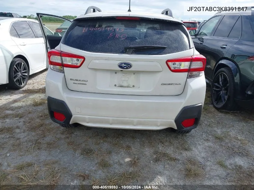 2019 Subaru Crosstrek VIN: JF2GTABC3K8391847 Lot: 40519593