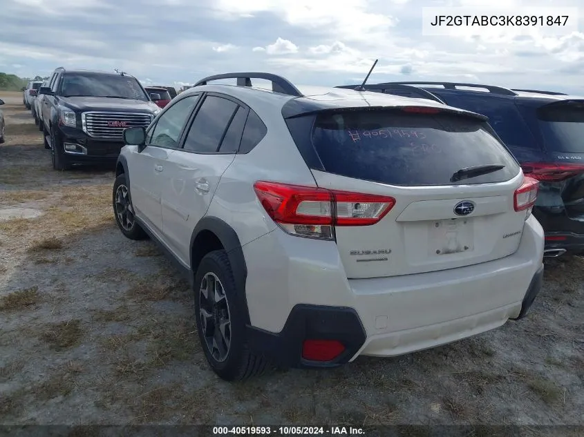 2019 Subaru Crosstrek VIN: JF2GTABC3K8391847 Lot: 40519593