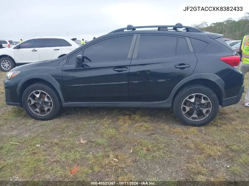 2019 Subaru Crosstrek 2.0I Premium VIN: JF2GTACCXK8382433 Lot: 40521367