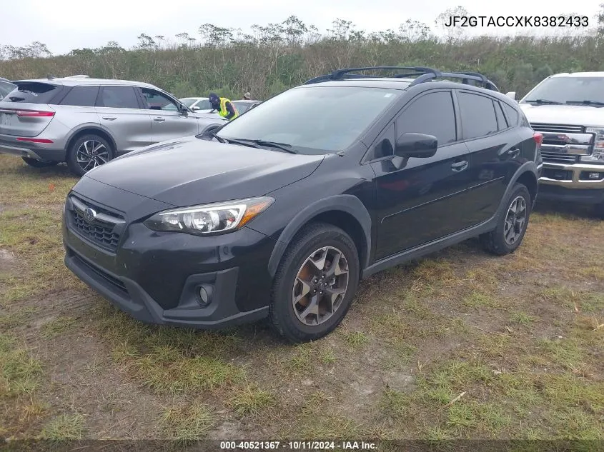 2019 Subaru Crosstrek 2.0I Premium VIN: JF2GTACCXK8382433 Lot: 40521367