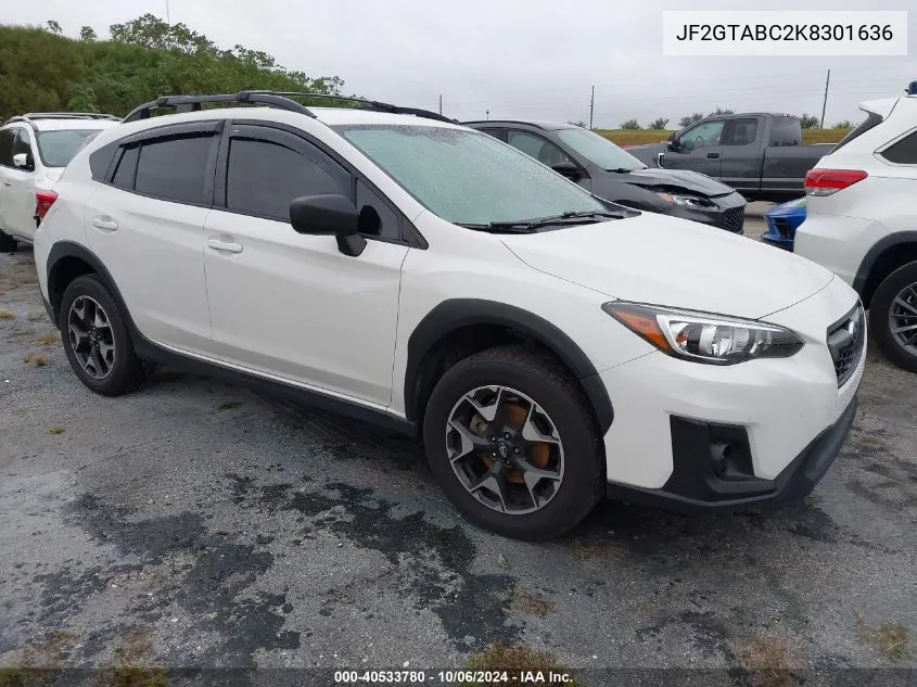 2019 Subaru Crosstrek VIN: JF2GTABC2K8301636 Lot: 40533780