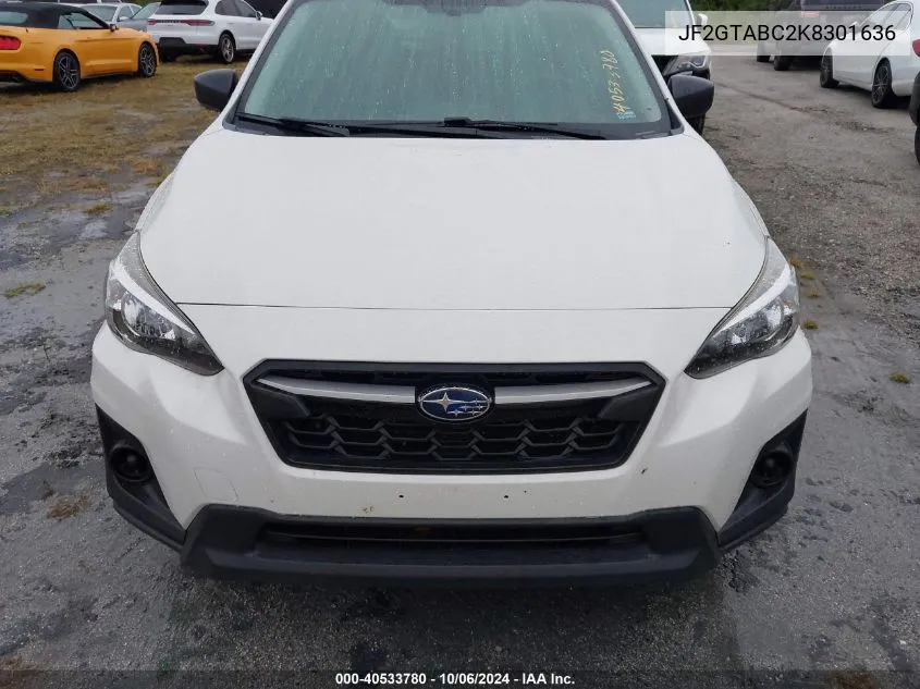 2019 Subaru Crosstrek VIN: JF2GTABC2K8301636 Lot: 40533780