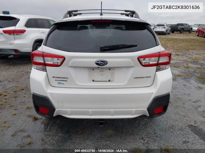 2019 Subaru Crosstrek VIN: JF2GTABC2K8301636 Lot: 40533780