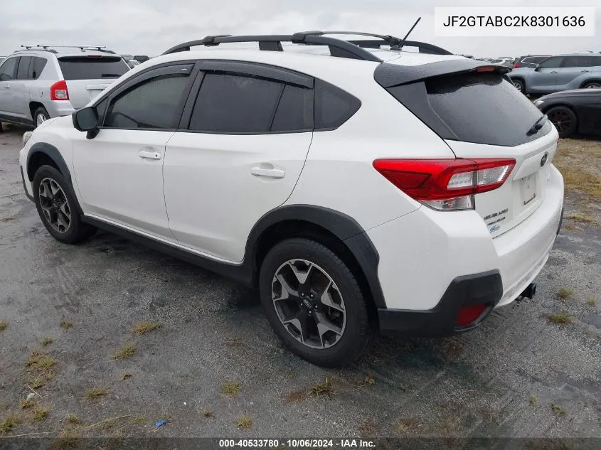 2019 Subaru Crosstrek VIN: JF2GTABC2K8301636 Lot: 40533780