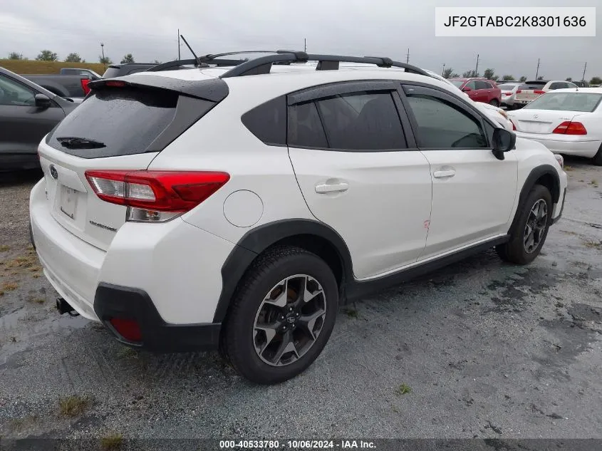 2019 Subaru Crosstrek VIN: JF2GTABC2K8301636 Lot: 40533780