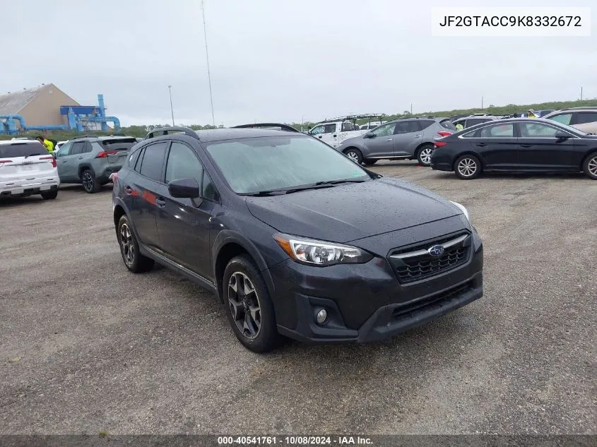 2019 Subaru Crosstrek 2.0I Premium VIN: JF2GTACC9K8332672 Lot: 40541761