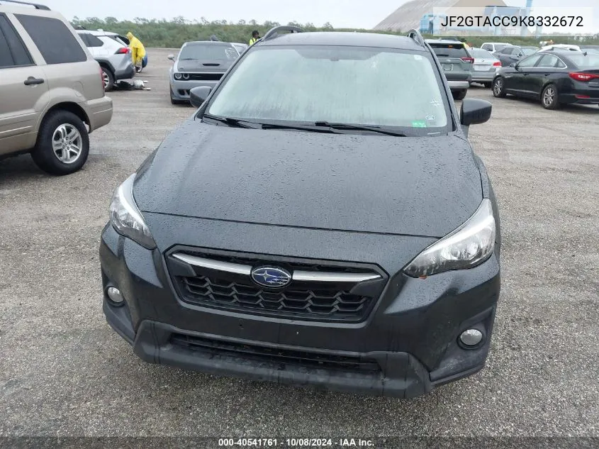 2019 Subaru Crosstrek 2.0I Premium VIN: JF2GTACC9K8332672 Lot: 40541761