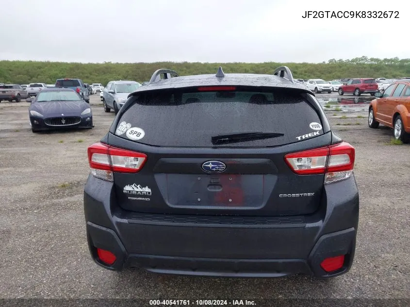 2019 Subaru Crosstrek 2.0I Premium VIN: JF2GTACC9K8332672 Lot: 40541761