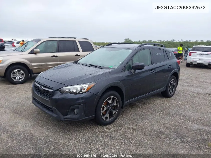 2019 Subaru Crosstrek 2.0I Premium VIN: JF2GTACC9K8332672 Lot: 40541761