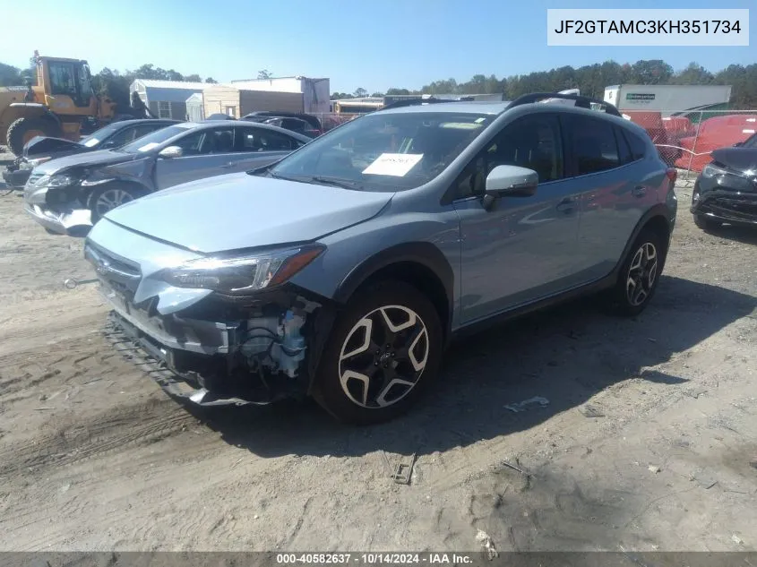 2019 Subaru Crosstrek 2.0I Limited VIN: JF2GTAMC3KH351734 Lot: 40582637