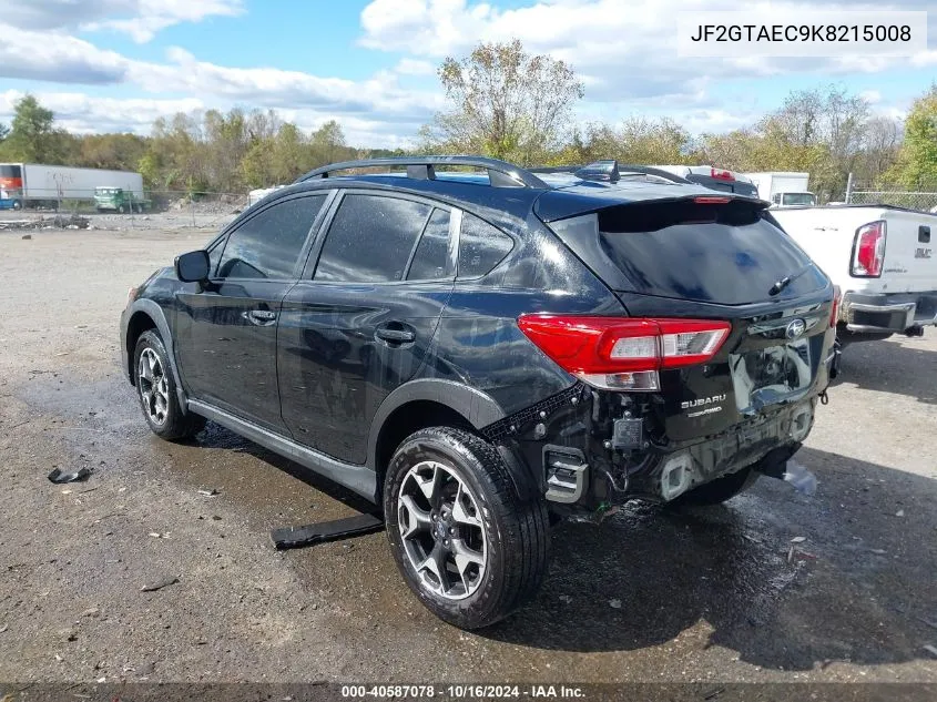 2019 Subaru Crosstrek 2.0I Premium VIN: JF2GTAEC9K8215008 Lot: 40587078