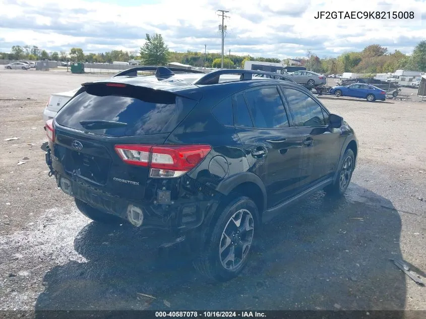 2019 Subaru Crosstrek 2.0I Premium VIN: JF2GTAEC9K8215008 Lot: 40587078