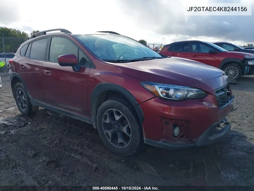 2019 Subaru Crosstrek 2.0I Premium VIN: JF2GTAEC4K8244156 Lot: 40590445