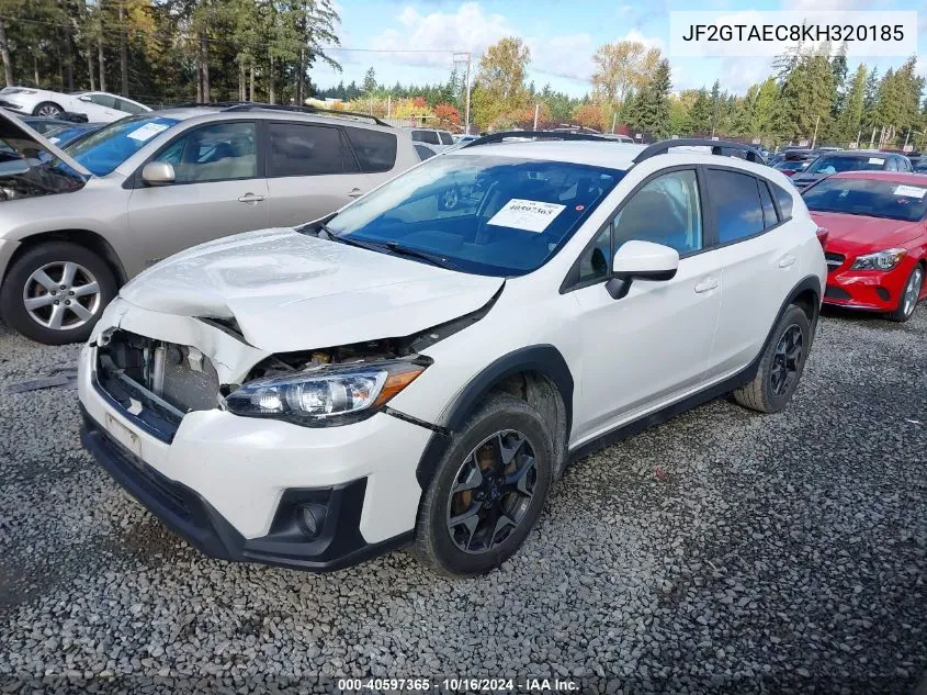 2019 Subaru Crosstrek 2.0I Premium VIN: JF2GTAEC8KH320185 Lot: 40597365