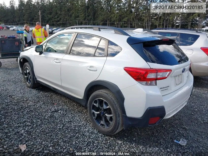 2019 Subaru Crosstrek 2.0I Premium VIN: JF2GTAEC8KH320185 Lot: 40597365