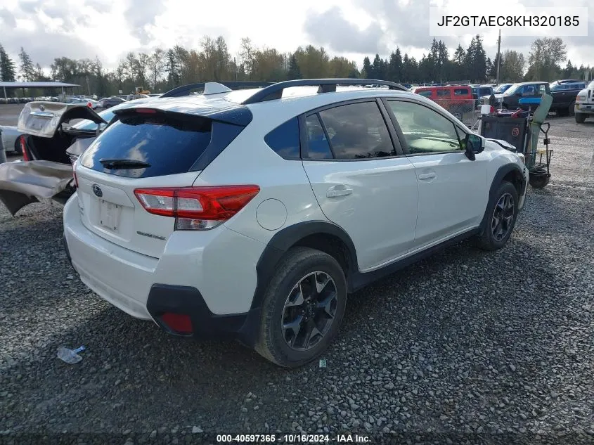 2019 Subaru Crosstrek 2.0I Premium VIN: JF2GTAEC8KH320185 Lot: 40597365