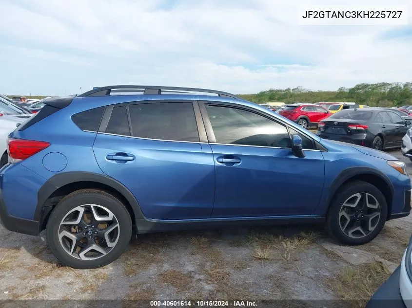 2019 Subaru Crosstrek 2.0I Limited VIN: JF2GTANC3KH225727 Lot: 40601614