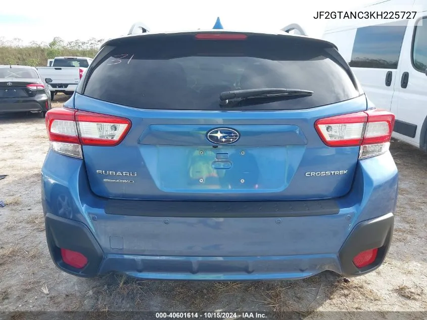 2019 Subaru Crosstrek 2.0I Limited VIN: JF2GTANC3KH225727 Lot: 40601614