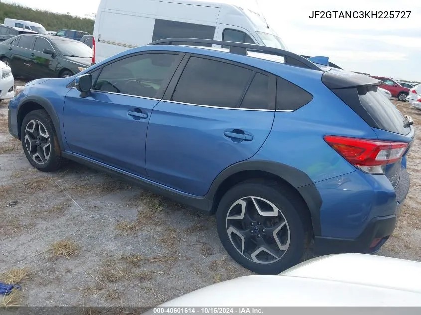 2019 Subaru Crosstrek 2.0I Limited VIN: JF2GTANC3KH225727 Lot: 40601614