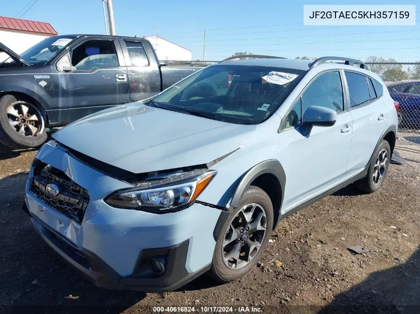 2019 Subaru Crosstrek 2.0I Premium VIN: JF2GTAEC5KH357159 Lot: 40616824