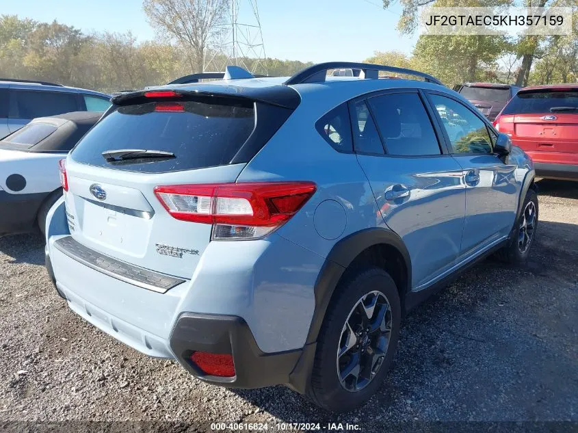 2019 Subaru Crosstrek 2.0I Premium VIN: JF2GTAEC5KH357159 Lot: 40616824