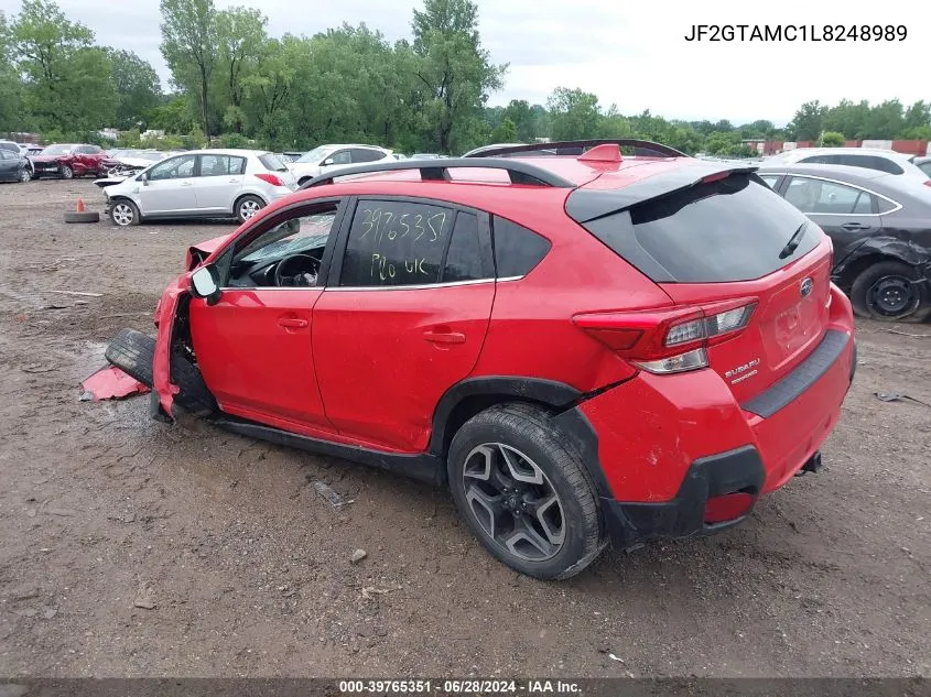 2020 Subaru Crosstrek Limited VIN: JF2GTAMC1L8248989 Lot: 39765351