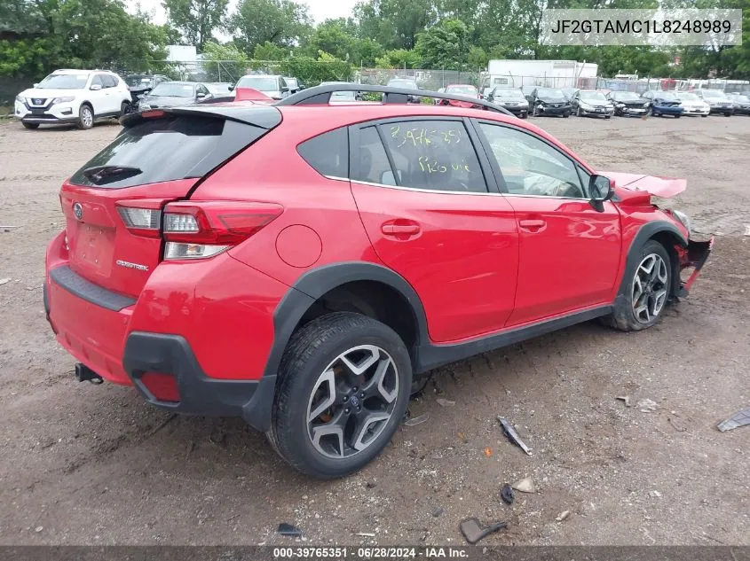 2020 Subaru Crosstrek Limited VIN: JF2GTAMC1L8248989 Lot: 39765351