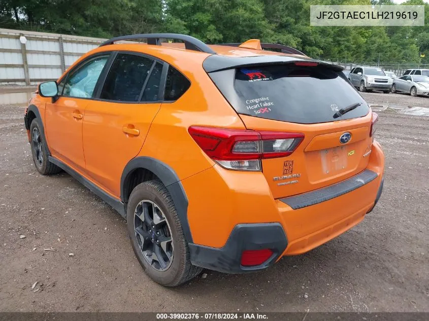 2020 Subaru Crosstrek Premium VIN: JF2GTAEC1LH219619 Lot: 39902376