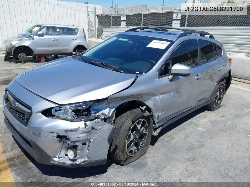 2020 Subaru Crosstrek Premium VIN: JF2GTAEC5L8221700 Lot: 40151062