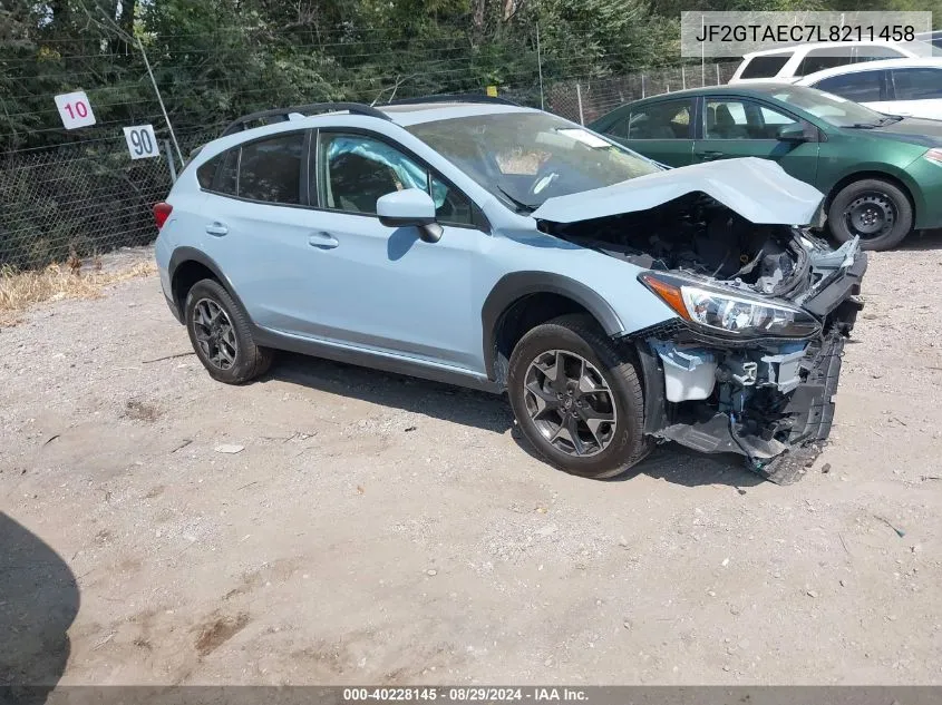 2020 Subaru Crosstrek Premium VIN: JF2GTAEC7L8211458 Lot: 40228145