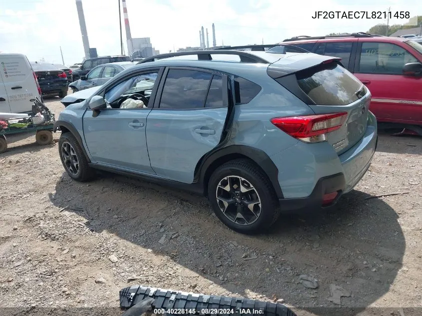 2020 Subaru Crosstrek Premium VIN: JF2GTAEC7L8211458 Lot: 40228145