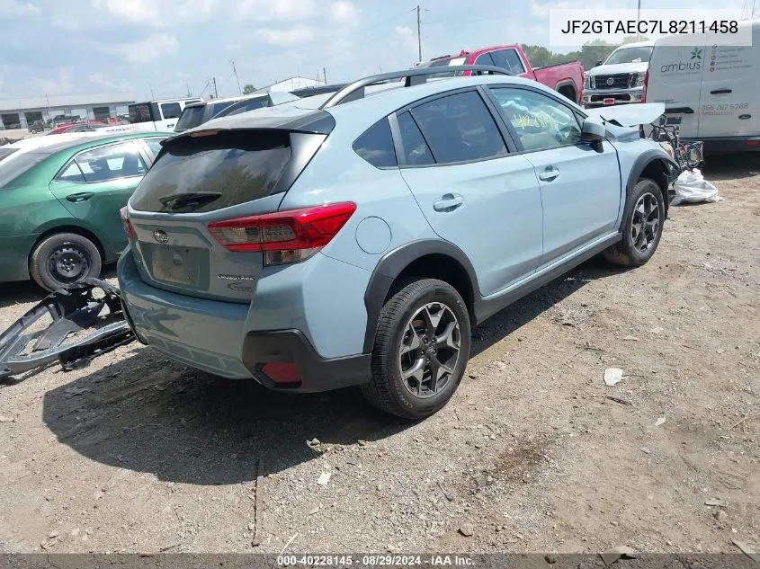 2020 Subaru Crosstrek Premium VIN: JF2GTAEC7L8211458 Lot: 40228145